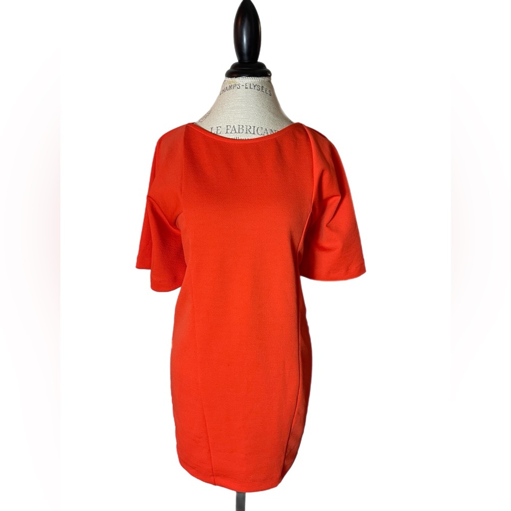 Zara Orange Short Sleeve Mini Dress Size Small
